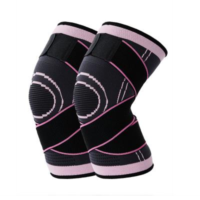 China Adjustable Elasticity Breathable Sports Basketball Knee Nylon Running Immobilizer Pads Knee Brace Strap for sale