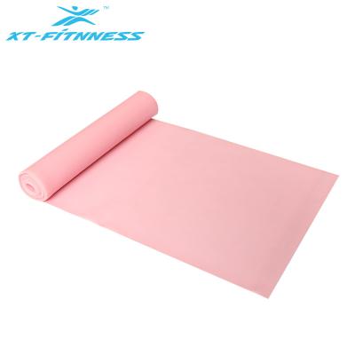 China Custom Latex Exercise Fitness Yoga Stretch Flat Color Band Resistance Band for sale