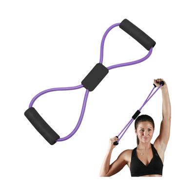 China Latex 8 Shape Exercise Band Stretch Fitness Band Resistance Tube Resistance Tube for sale