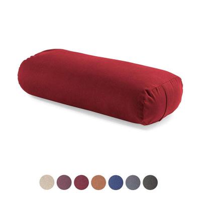 China Polyester Innner & Eco Friendly Custom Print Organic Suede Fabric Wholesale Yoga Bolster Pillow for sale