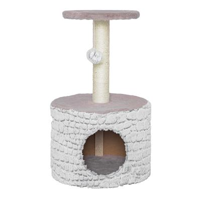 China Simple and Comfortable Viable Cat Tree Tower from Cat Climbing Frame Tough Rattan for sale