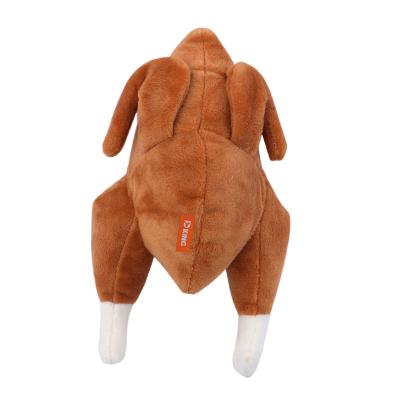 China 2020 Best Selling Viable Plush Food Pet Products Dog Chew Toy Stuffed Turkey for sale