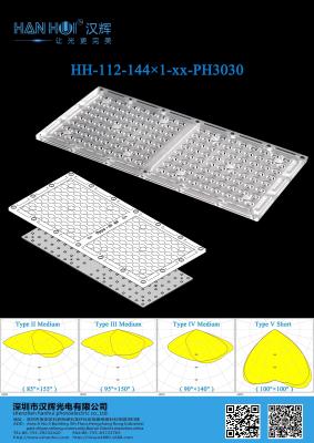 China Waterproof 144 PCS 3030 LED Lens for High-Performance Street Lighting and Parking Lot Lighting for sale