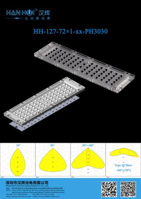 China 72 Pieces 3030 LEDs Easy Installation High Power LED Light Lens For Flood Lighting Street Lighting for sale