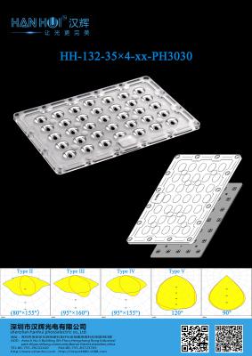 China 90°/T2/T3/T4/T5 Materil PC LED Light Lens 3030 LEDs  for Flood Lighting & Street Lighting for sale