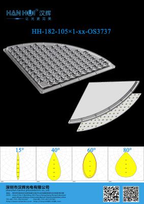 Chine 3737/5050 LEDs haute puissance 92% Transmistances 105 en 1 LEDs Lentille lumineuse pour l'éclairage du stade à vendre