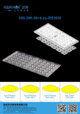 China 50×4 LEDs High Power 200pieces LED Light Lens For Street Lighting & Flood Lighting for sale