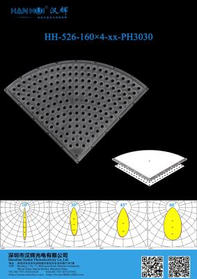 중국 640pcs 3030 LED PC 재료 10°/30°/45°/60°/90° 사용 가능 고전력 LED 렌즈 경기장 조명을 위한 높은 송출력 판매용