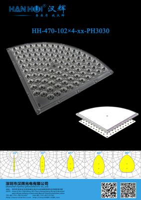 China 408pieces 3030LEDs High Power LED Lens 272×272mm 10°/30°/45°/60°/90° Available For Stadium Lighting for sale