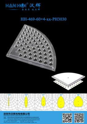 중국 224.5×224.5mm 10°/30°/45°/60°/90° 사용 가능 240pcs 3030LED 수질성 LED 렌즈 경기장 조명용 판매용