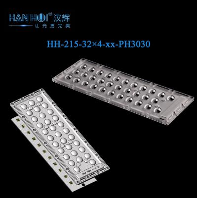 China Anti-blinkende parkeerterrein verlichting Lens T5S/T2M/T3M/T4M Beschikbaar 32×4 LED's 270×104mm Optimale transparantie Te koop