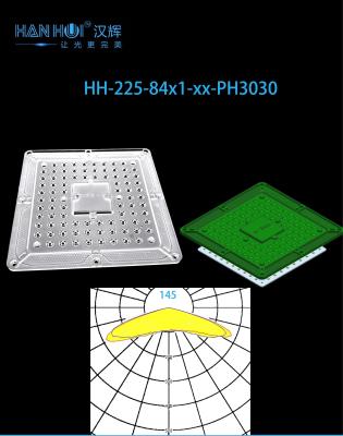 중국 84 In 1 3030 LED 렌즈 204.81×204.81×10.05mm 크기 LED 주차장 조명 렌즈 최적 광선 각도 고성능 등급 판매용