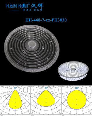 China φ265mm 2835LEDs 60°/90°/120° Available Superior Durability High-Clarity Beam Output For High Bay Light Lens With Flat Cover for sale