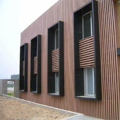 China Saudi Arabia modern grill decorative design molding wood plastic siding fluted panels exterior wpc exterior wall cladding for sale