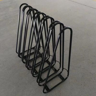 China Carbon steel Triangle safe reliable Powder Coating vertical Wall clip Mounted Mountain fat tire Multi Family Bike Bicycle cycle stand racks for sale