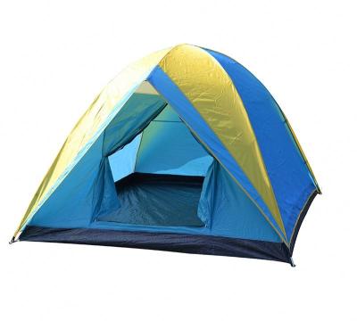 China Diagonal Tying Type 3 Large Person Double Layers Waterproof Camping Tent Dome Tent For Outdoor Hiking Travel for sale