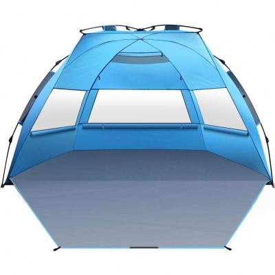 China UV Protection Easy Up Beach Tents Automatic Instant Pop Up Family Tent With Sun Shelter UV Protection For Outdoor 190T Polyester for sale