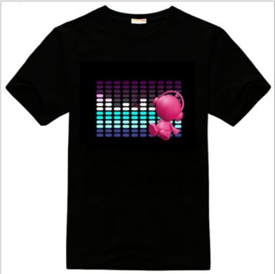 China Fashionable Hot Sale Anti-pilling LED Flash T-shirt Customized New Design Men's T-shirt for sale