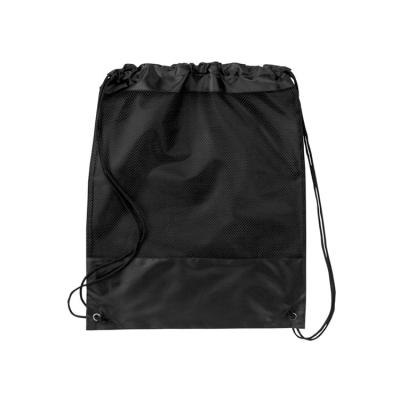 China Custom Logo Factory Price Eco-friendly Outdoor Zipper Backpack Mesh Bag Drawstring for sale