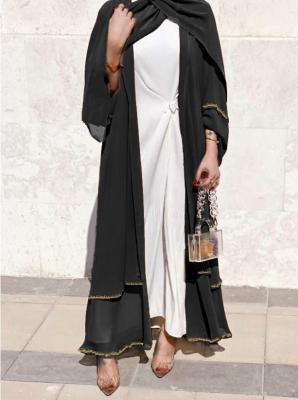 China Muslim Long Sleeve Chiffon Dress Muslim Abaya Dress With Hijab Elegant Muslim Muslim Islamic Clothing Dubai Aayas Abaya for sale