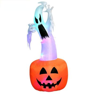 China OurWarm Durable and Festive High Quality Durable and Inflatable Party Halloween Ghost Inflatable Pumpkin with LED for Halloween Decorations for sale