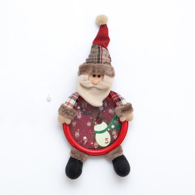 China Hot Sale Promotion Sale Santa Snowman Doll Clock Christmas Decoration Christmas Craft Supplies Gifts for sale