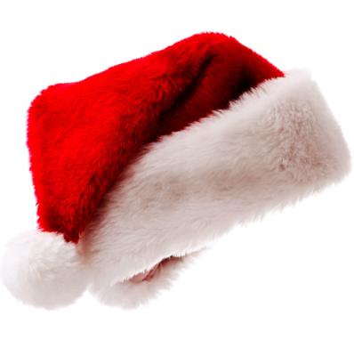 China Warm Plush Santa Mens Best Christmas Plush Hats for sale