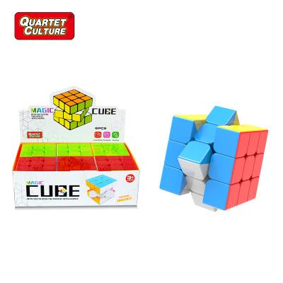 China Hot sale educational magic cube magnetic in 3x3x3 Stickerless toys (red), 3d magic cube, 3x3 puzzle magic cube for sale