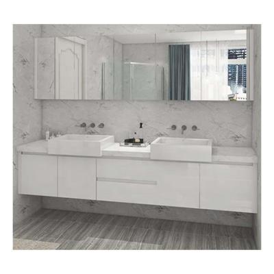 China JYcasa New Design Popular Modern Bathroom Cabinet Style High Gloss Bathroom Cabinet With Mirror for sale