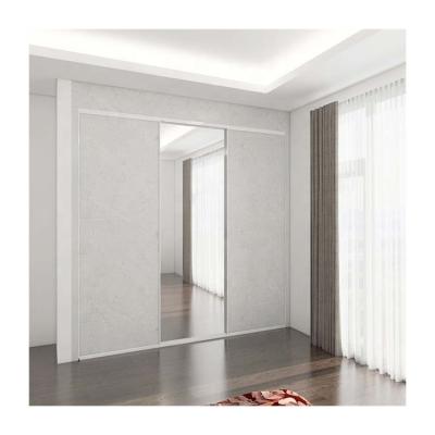 China JYcasa Hot Selling Star Hotel Modern White Bedroom Adjustable Closet Single Sliding Doors Wardrobe (Other) for sale