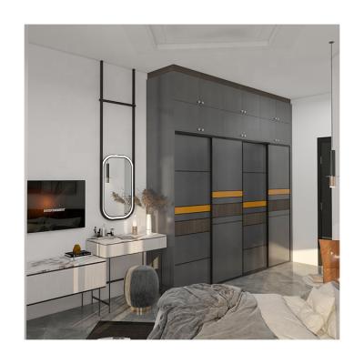 China JYcasa Hot Selling Modern Popular Adjustable Bedroom Wardrobe Wooden Closeted Door Sliding Design (Other) For Bedroom for sale