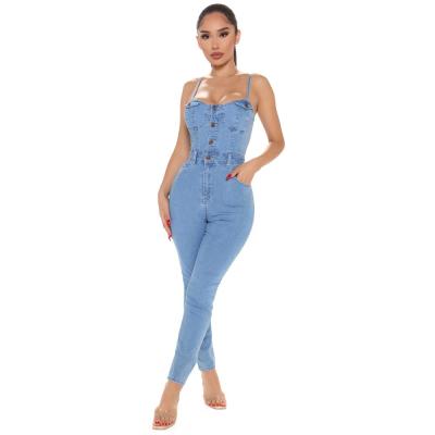 China Wholesale new style fashion women tight jeans overalls breathable for sale