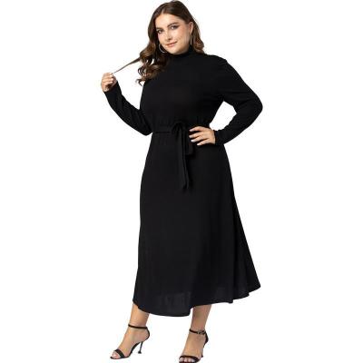 China New Design Best Selling Breathable Long Sleeve Women Casual Plus Size Dress for sale