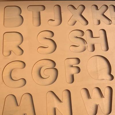 China Low Moq Toy 2022 construction toys montessori toys jigsaw children 3D wooden custom alphabet jigsaw puzzle for sale