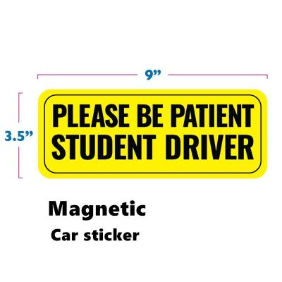 China Promotion Gift Student Driver Magnet Car Signs For Novice or Beginner Thoughtful Magnetic Car Sticker Custom Design 3 Packs Promotion Gift for sale