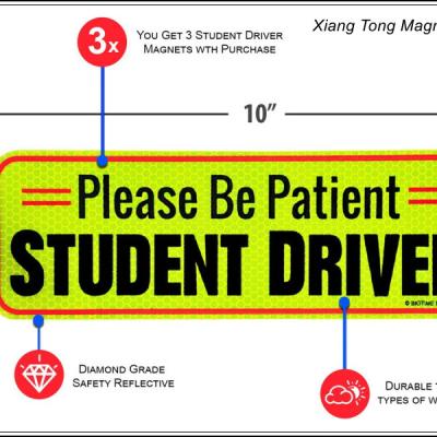 China New Promotion Student Driver Magnet Car Signs Magnet Sign for Novice or Beginner Car for sale