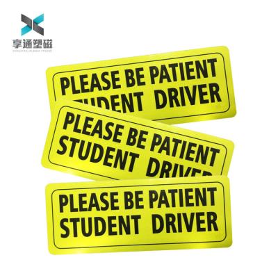 China Magnetic Custom Reusable Reflective Magnets Car Signs Bumper Sticker For New Drivers for sale