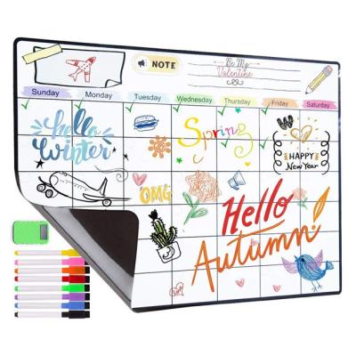 China Letter Factory Customized Dry Erase Magnetic Programmable Whiteboard Magnetic Calendar Set for sale