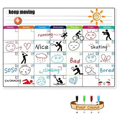 China Custom Shape Amazon Dry Erase Weekly Planner Magnetic Calendar For Kids for sale