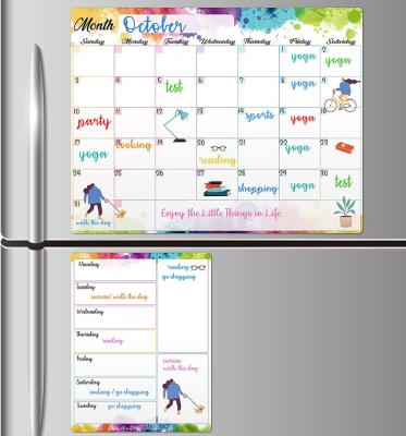 China Customized Daily Magnetic Dry Erase White Board Magnetic Calendar Whiteboard For Kid for sale