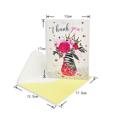 China Europe/America/Oceania Printing Service Custom Paper Blank Foiled Laser Cutting Embossing Christmas Thank You Wedding Invitation Birthday Greeting Card for sale