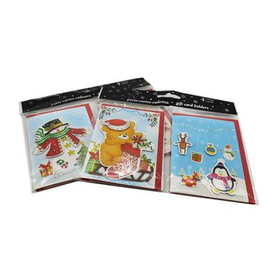 China Europe/America/Oceania New Year Holiday Christmas Mini Small Greeting Cards Printing Handmade Pop Up Christmas Card Pack for sale