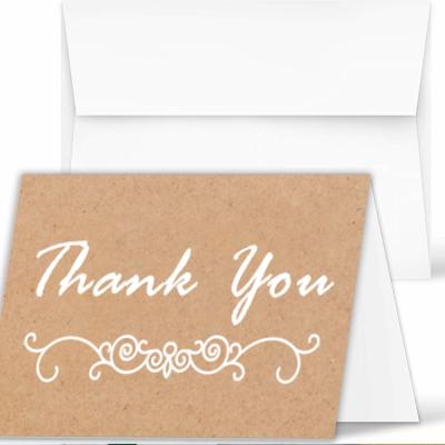 China Europe / America / Oceania Kraft Greeting Card Paper Thank You Cards Custom Greeting Card Printing for sale