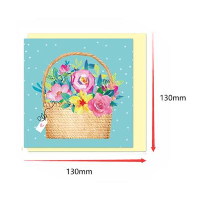 China New Design Europe/America/Oceania 3D Handmade Custom Greeting Cards Laser Cut Flower Pop Up Cards With Envelopes for sale