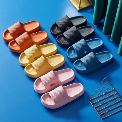 China CUSHIONING Single Chamber Thick Soft New Women Lightweight Anti-skid Sandals Slides Pure Color Eva Indoor Slippers for sale