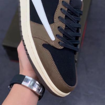 China Retro Low Military Blue Brand Travis Scott Fragment Aj 1 Popular Men's Basketball Og PS Sports Shoes for sale