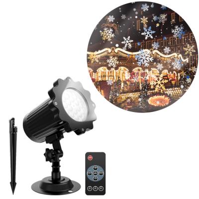 China Christmas Outdoor/Indoor Projector Lights Remote Control Waterproof Outdoor Holiday Decoration Ip65 Projection Snowflakes Lamp Snow Light for sale