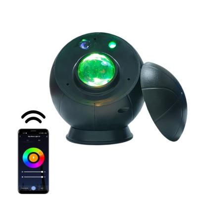 China Modern black basketball style mobile phone wifi graffiti app to control indoor starry sky kids night light for sale