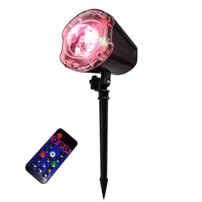 China Waterproof Garden Four-color Water Pattern Meteor Rain Led Spot Color Changing Lawn Light Lamp for sale