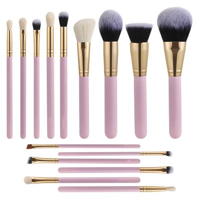 China Angular blush factory wholesale price beauty pink makeup set brush 7PCS 10PCS 15PCS for eyebrow cleaning for sale